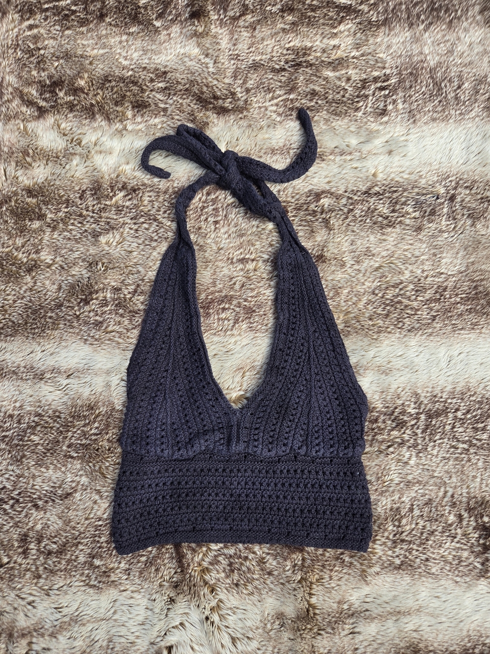 Hollister Crochet Halter XS Boho Chic Festival Tank Coastal Cowgirl Summer Beach